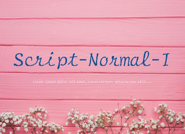 Script-Normal-I example