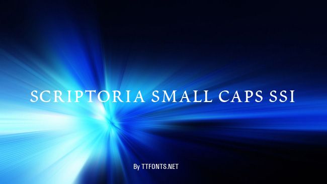 Scriptoria Small Caps SSi example