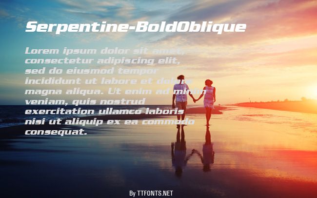 Serpentine-BoldOblique example