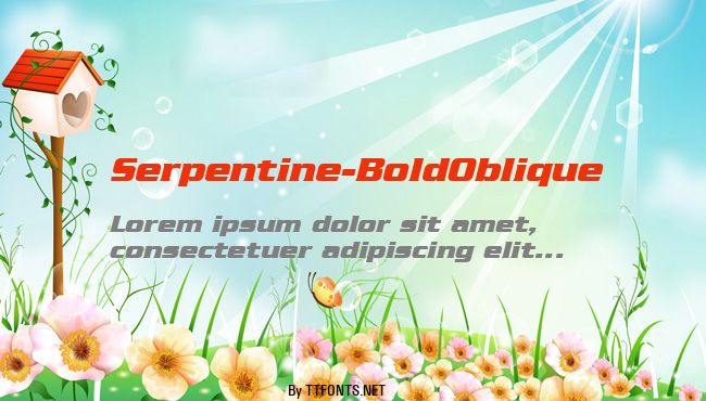 Serpentine-BoldOblique example