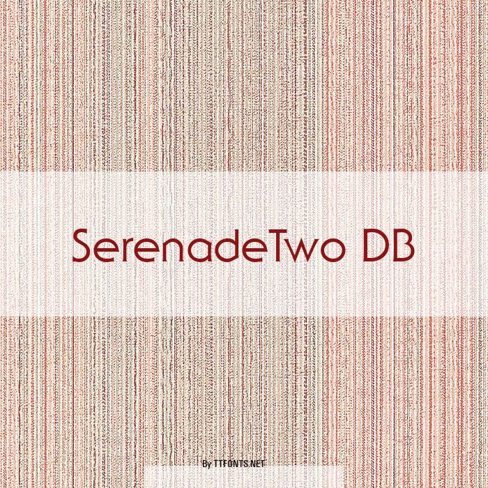 SerenadeTwo DB example