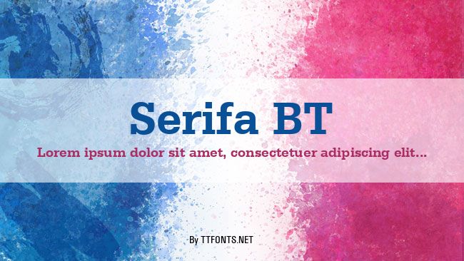 Serifa BT example