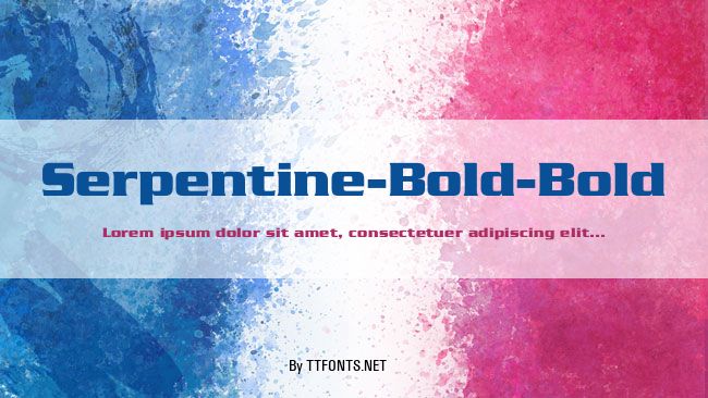 Serpentine-Bold-Bold example
