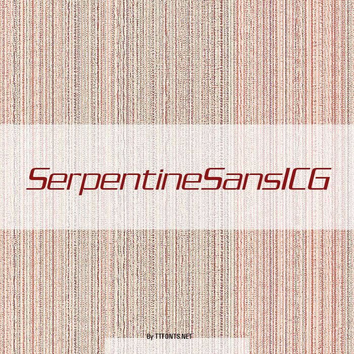 SerpentineSansICG example