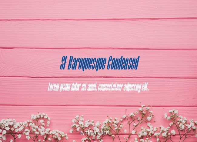 SF Baroquesque Condensed example