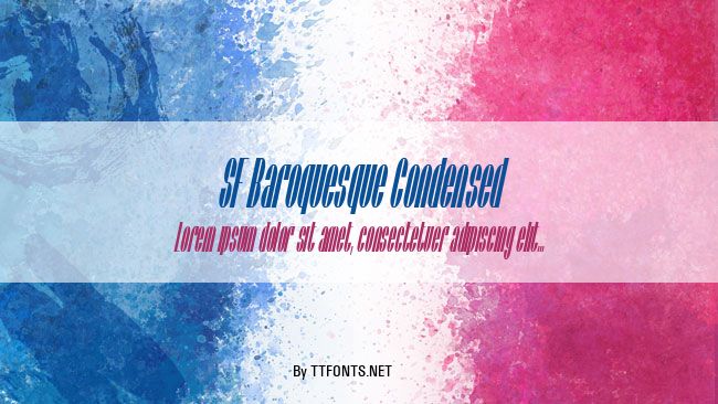 SF Baroquesque Condensed example