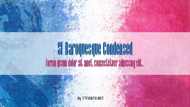 SF Baroquesque Condensed example
