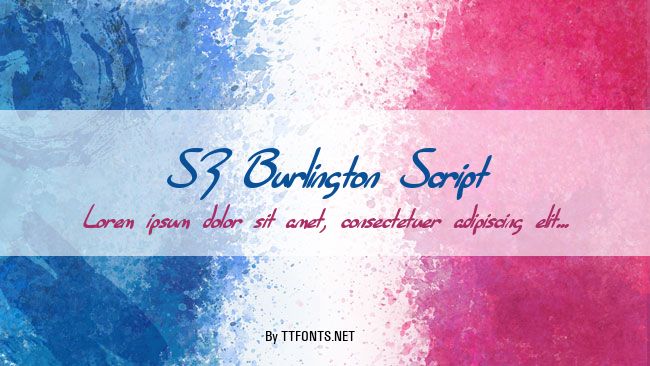SF Burlington Script example