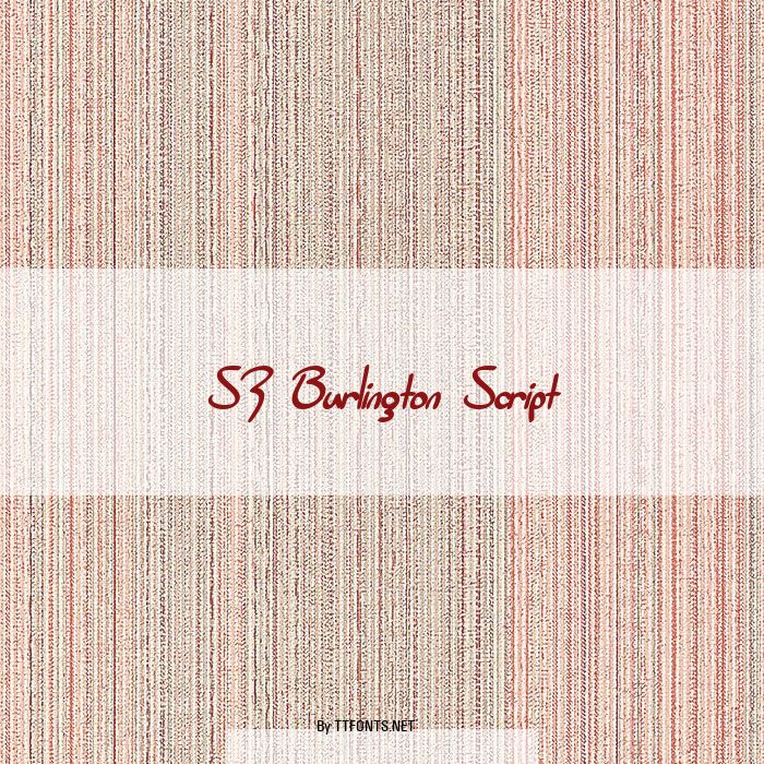 SF Burlington Script example