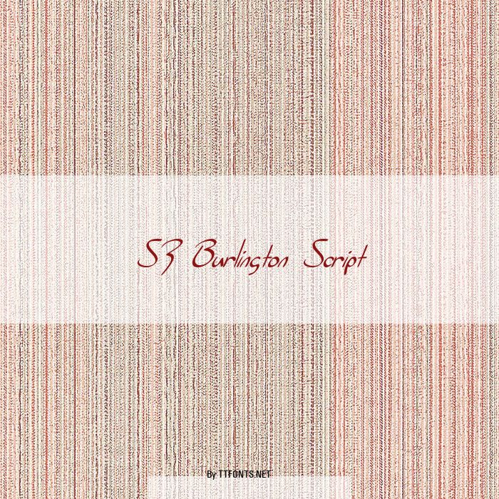 SF Burlington Script example
