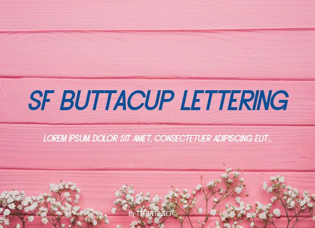 SF Buttacup Lettering example