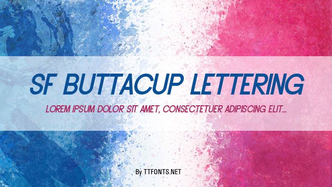 SF Buttacup Lettering example