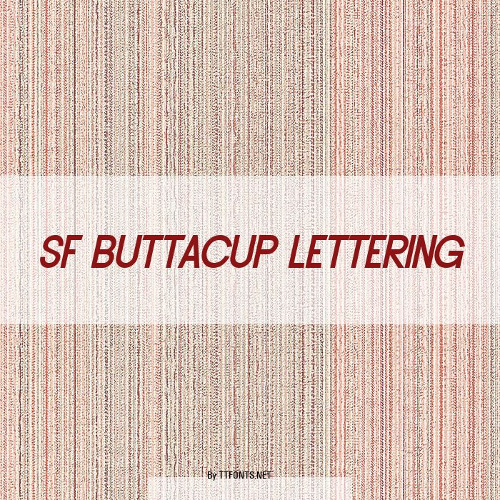 SF Buttacup Lettering example