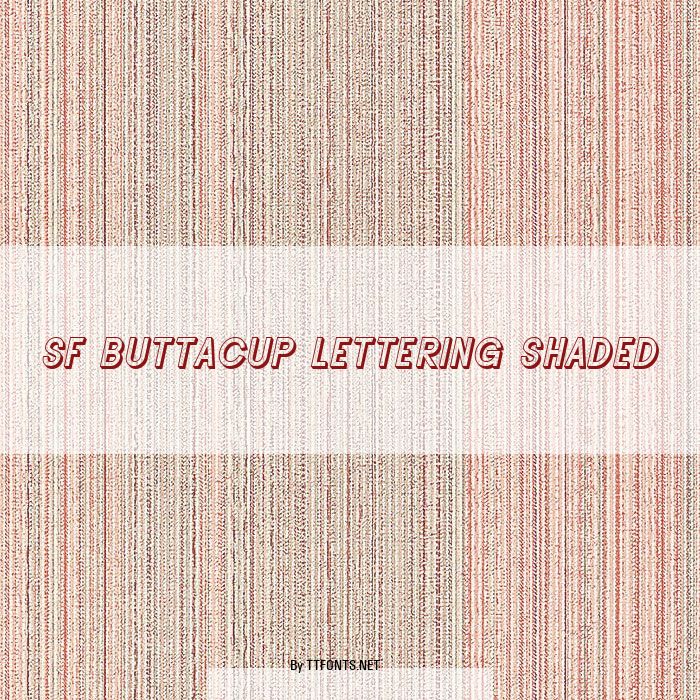 SF Buttacup Lettering Shaded example
