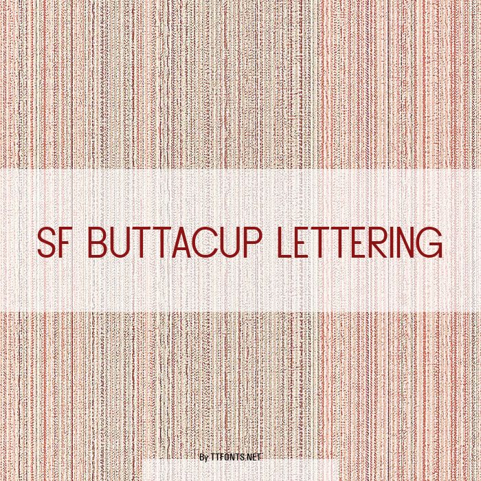 SF Buttacup Lettering example