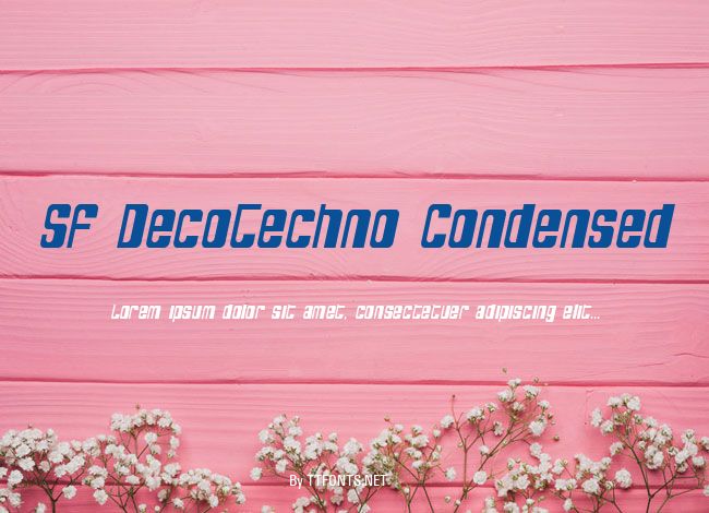 SF DecoTechno Condensed example