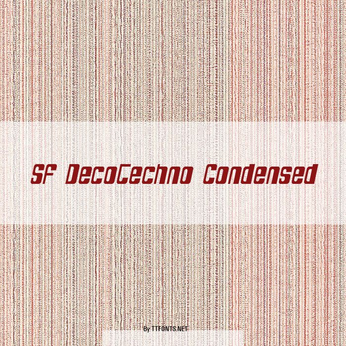 SF DecoTechno Condensed example