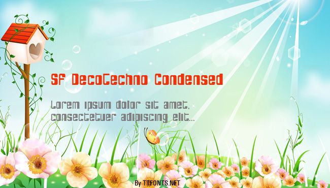 SF DecoTechno Condensed example