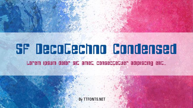 SF DecoTechno Condensed example