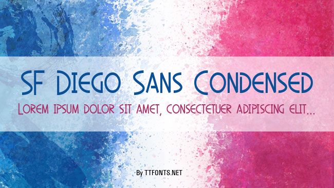 SF Diego Sans Condensed example