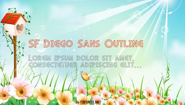 SF Diego Sans Outline example