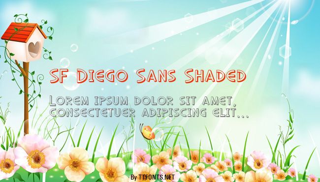 SF Diego Sans Shaded example