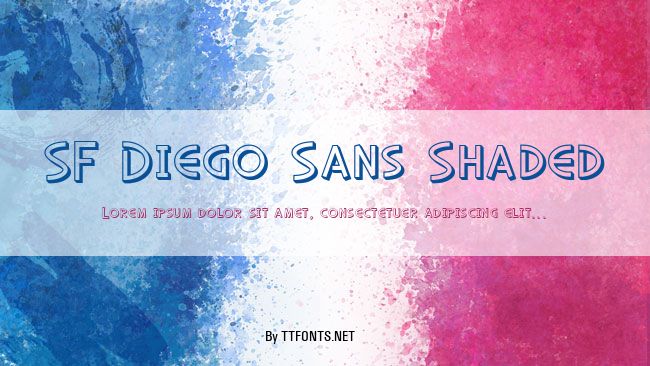 SF Diego Sans Shaded example