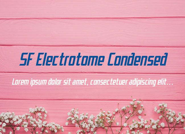 SF Electrotome Condensed example