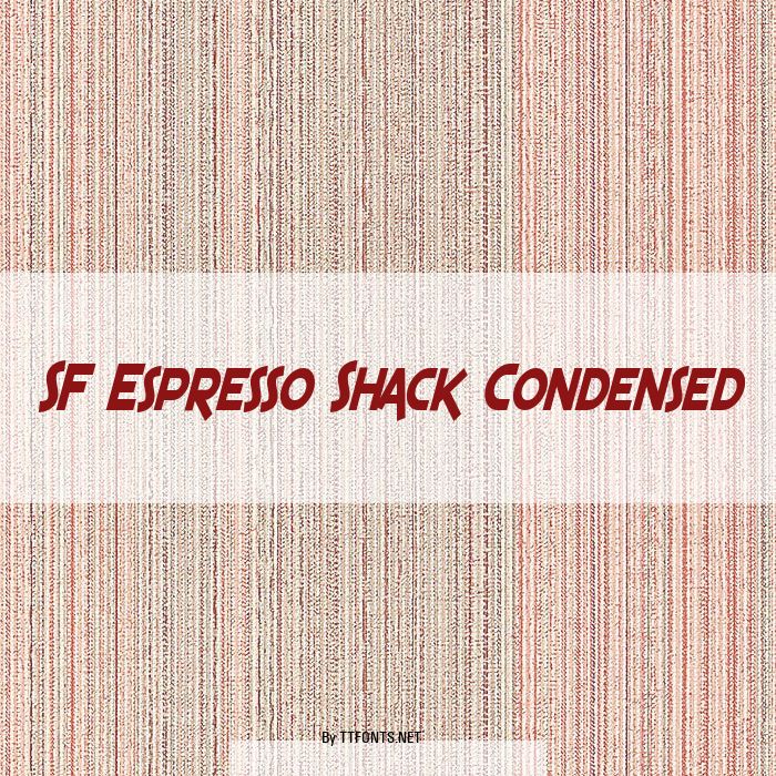 SF Espresso Shack Condensed example