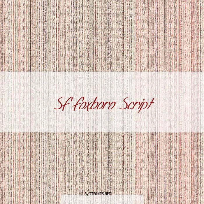 SF Foxboro Script example