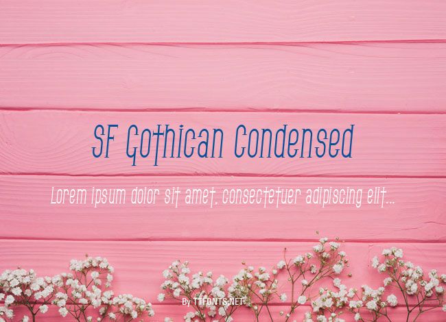 SF Gothican Condensed example