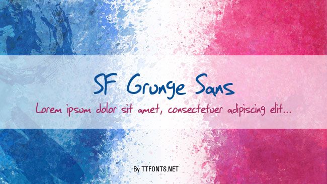 SF Grunge Sans example