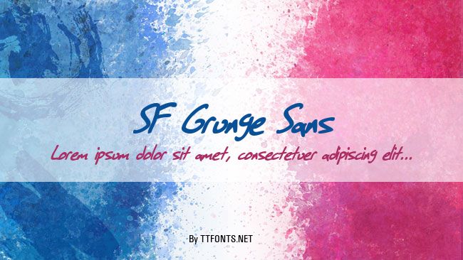 SF Grunge Sans example