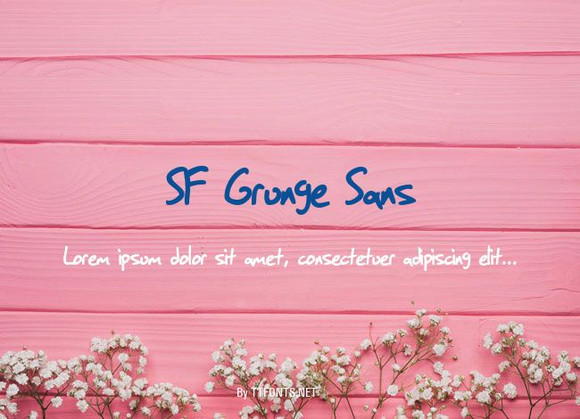 SF Grunge Sans example