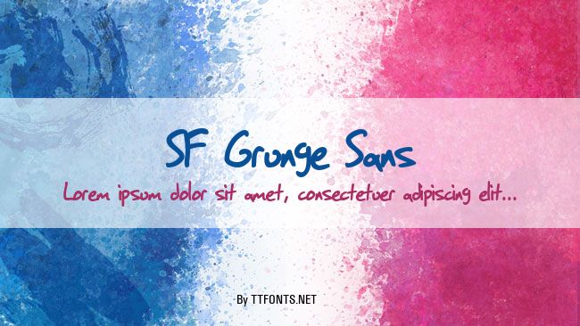 SF Grunge Sans example