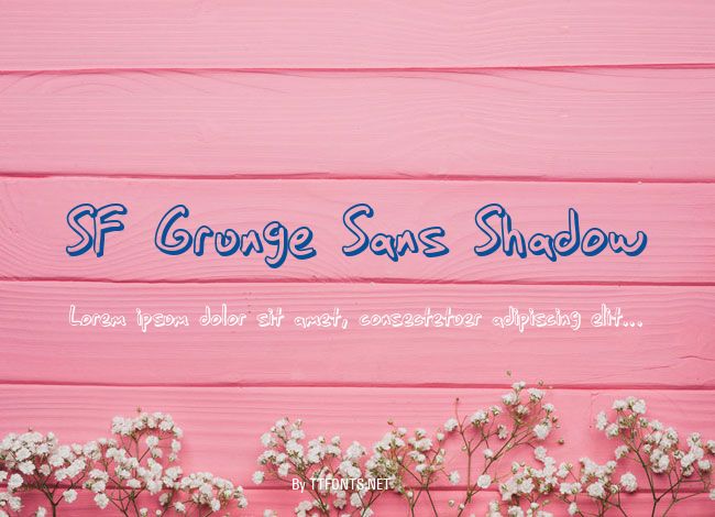 SF Grunge Sans Shadow example