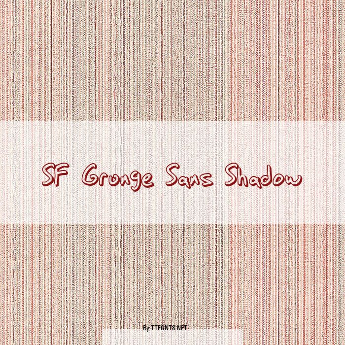 SF Grunge Sans Shadow example