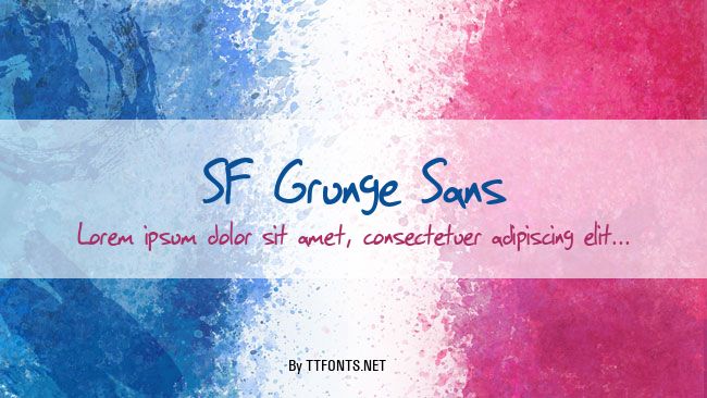 SF Grunge Sans example