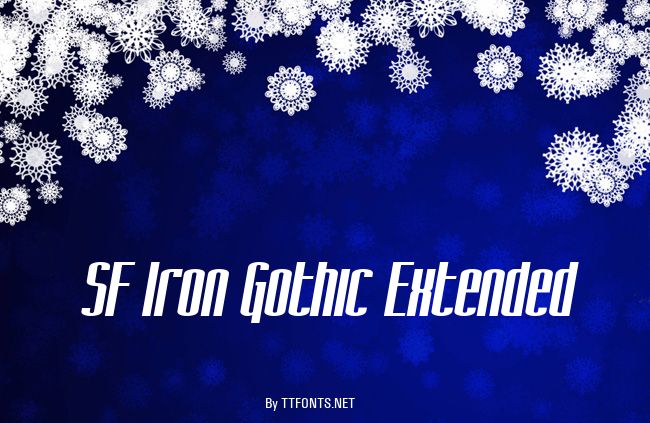 SF Iron Gothic Extended example