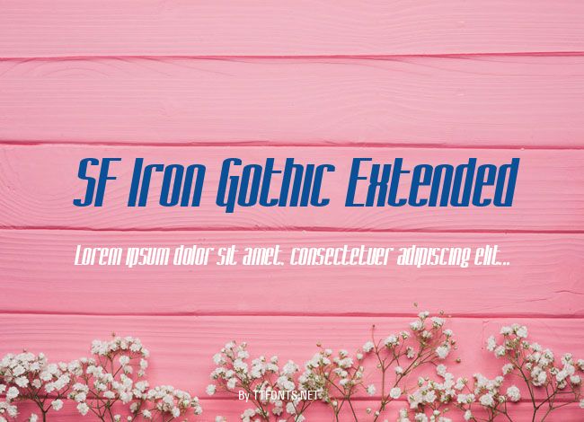 SF Iron Gothic Extended example