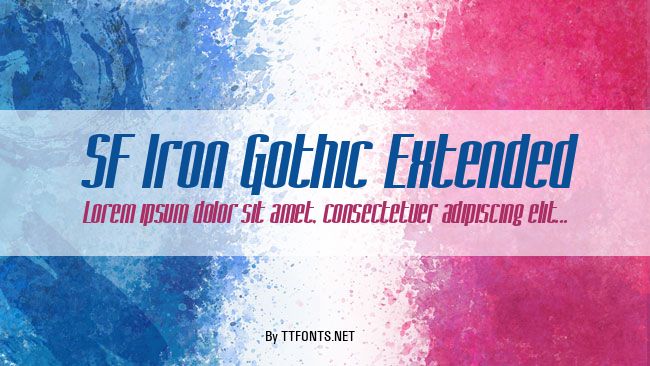SF Iron Gothic Extended example