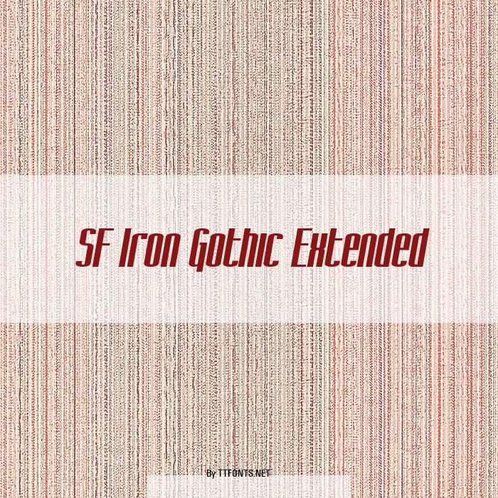 SF Iron Gothic Extended example