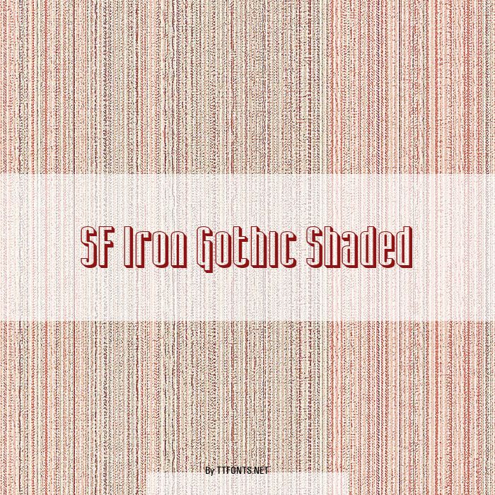 SF Iron Gothic Shaded example
