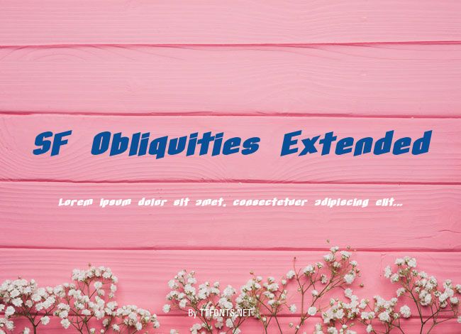 SF Obliquities Extended example