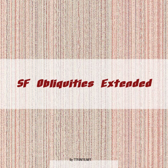 SF Obliquities Extended example
