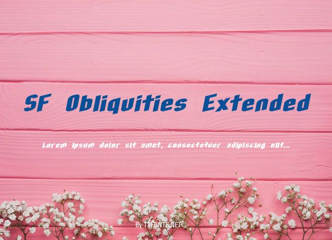 SF Obliquities Extended example