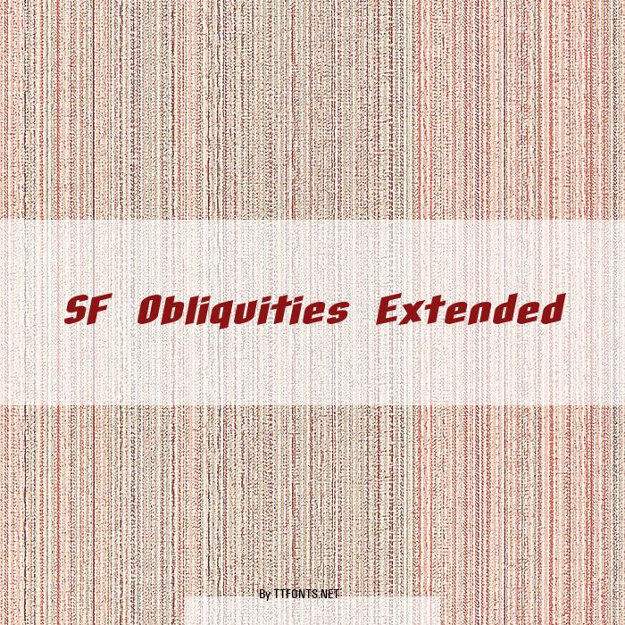SF Obliquities Extended example