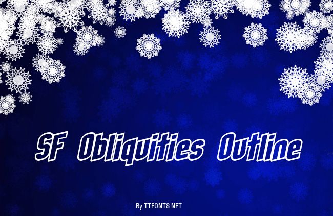 SF Obliquities Outline example