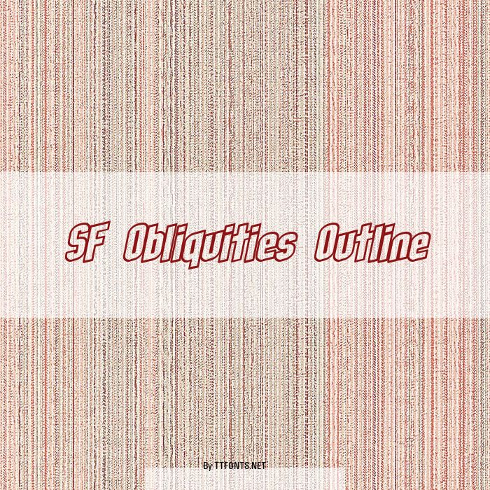 SF Obliquities Outline example