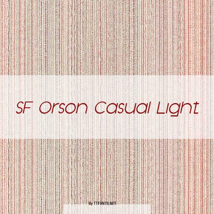 SF Orson Casual Light example